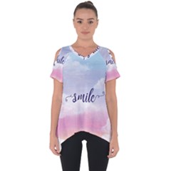 Smile Cut Out Side Drop Tee by designsbymallika