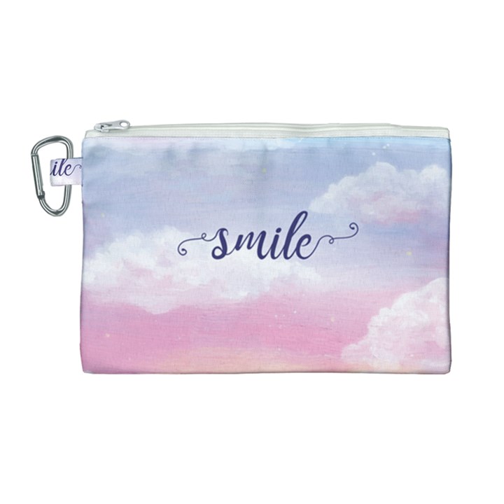 Smile Canvas Cosmetic Bag (Large)