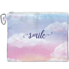 Smile Canvas Cosmetic Bag (xxxl) by designsbymallika