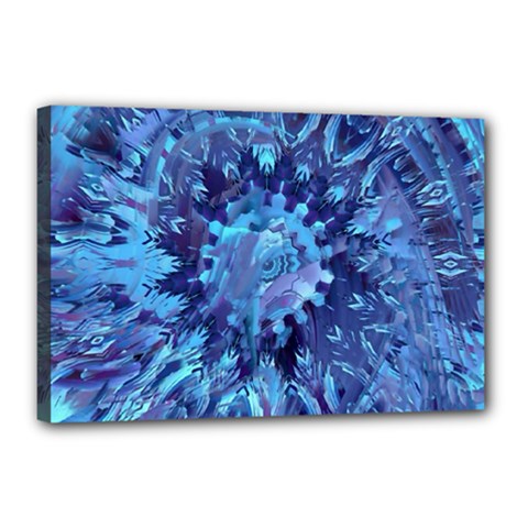 Fuzzball Mandala Canvas 18  X 12  (stretched) by MRNStudios