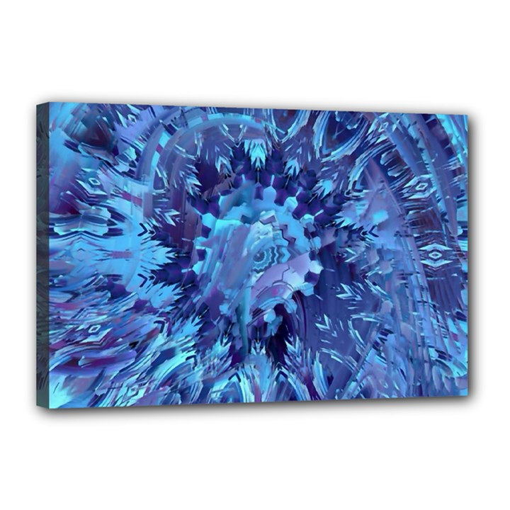 Fuzzball Mandala Canvas 18  x 12  (Stretched)