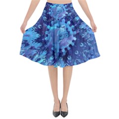 Fuzzball Mandala Flared Midi Skirt by MRNStudios