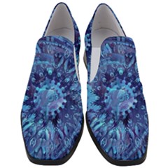 Fuzzball Mandala Women Slip On Heel Loafers by MRNStudios