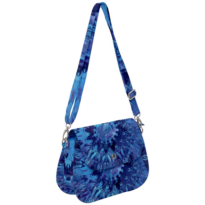 Fuzzball Mandala Saddle Handbag