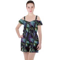 Cyclone Ruffle Cut Out Chiffon Playsuit by MRNStudios