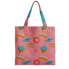 Toothy Sweets Zipper Grocery Tote Bag by SychEva