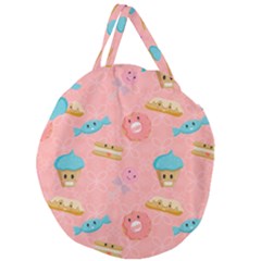 Toothy Sweets Giant Round Zipper Tote by SychEva