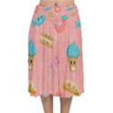 Toothy Sweets Velvet Flared Midi Skirt View1