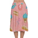 Toothy Sweets Velvet Flared Midi Skirt View2