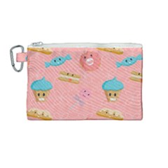 Toothy Sweets Canvas Cosmetic Bag (medium) by SychEva