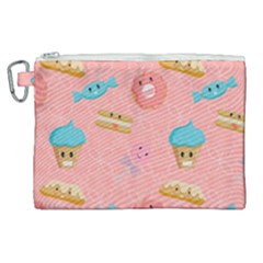 Toothy Sweets Canvas Cosmetic Bag (xl) by SychEva