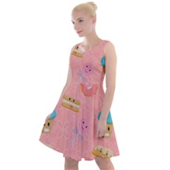 Toothy Sweets Knee Length Skater Dress by SychEva