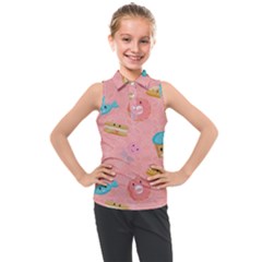 Toothy Sweets Kids  Sleeveless Polo Tee