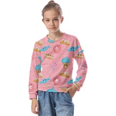 Toothy Sweets Kids  Long Sleeve Tee With Frill 