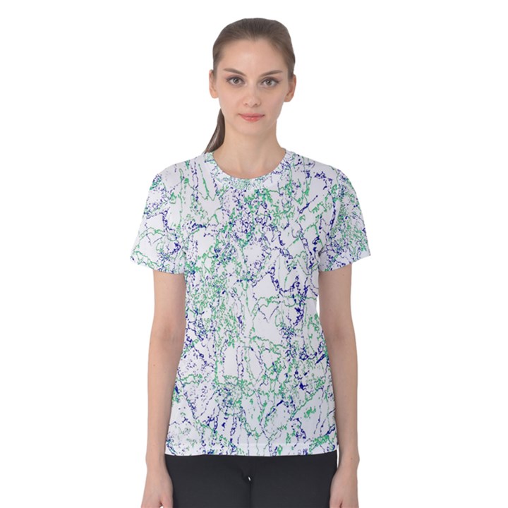 Splatter Abstract Bright Print Women s Cotton Tee