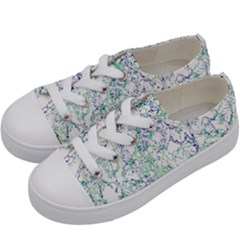 Splatter Abstract Bright Print Kids  Low Top Canvas Sneakers by dflcprintsclothing