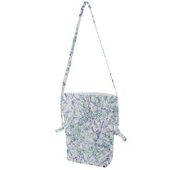 Splatter Abstract Bright Print Folding Shoulder Bag