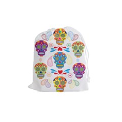 Boho Skull Vibe Drawstring Pouch (medium)