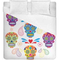 Boho Skull Vibe Duvet Cover (king Size) by designsbymallika