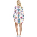 Boho Skull Vibe Tiered Long Sleeve Mini Dress View2