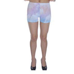 Morning Sky Love Skinny Shorts by designsbymallika