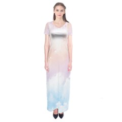 Morning Sky Love Short Sleeve Maxi Dress