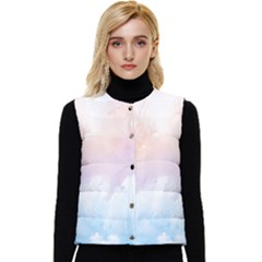 Morning Sky Love Women s Short Button Up Puffer Vest