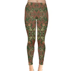 Modern Tropical Motif Print Leggings  by dflcprintsclothing