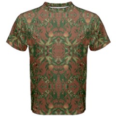 Modern Tropical Motif Print Men s Cotton Tee by dflcprintsclothing