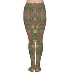 Modern Tropical Motif Print Tights by dflcprintsclothing