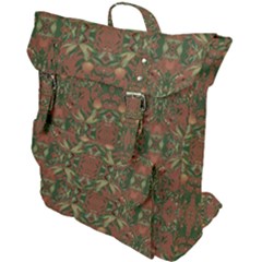 Modern Tropical Motif Print Buckle Up Backpack