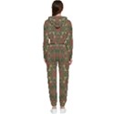 Modern Tropical Motif Print Cropped Zip Up Lounge Set View2