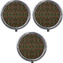 Modern Tropical Motif Print Mini Round Pill Box (Pack of 3) View1