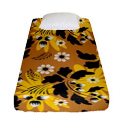 Folk Flowers Art Pattern  Fitted Sheet (single Size) by Eskimos