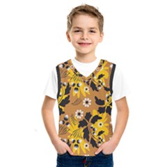 Folk Flowers Art Pattern  Kids  Basketball Tank Top by Eskimos