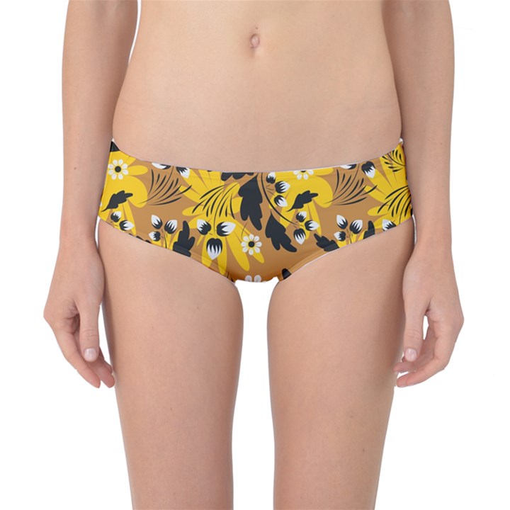 Folk flowers art pattern  Classic Bikini Bottoms