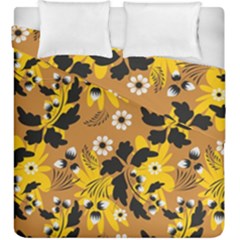 Folk Flowers Art Pattern  Duvet Cover Double Side (king Size) by Eskimos