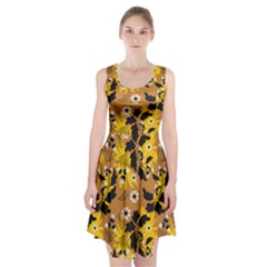 Folk Flowers Art Pattern  Racerback Midi Dress by Eskimos