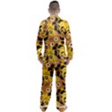 Folk flowers art pattern  Men s Long Sleeve Satin Pajamas Set View2