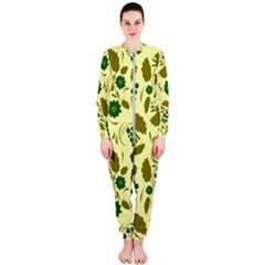 Folk Flowers Art Pattern Floral  Onepiece Jumpsuit (ladies)  by Eskimos