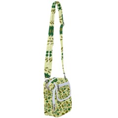 Folk Flowers Art Pattern Floral  Shoulder Strap Belt Bag by Eskimos