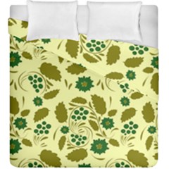 Folk Flowers Art Pattern Floral  Duvet Cover Double Side (king Size) by Eskimos