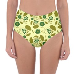 Folk Flowers Art Pattern Floral  Reversible High-waist Bikini Bottoms by Eskimos