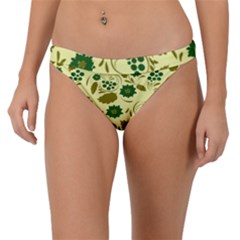 Folk Flowers Art Pattern Floral  Band Bikini Bottom by Eskimos