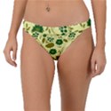 Folk flowers art pattern Floral  Band Bikini Bottom View1