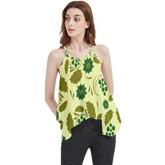 Folk Flowers Art Pattern Floral  Flowy Camisole Tank Top by Eskimos