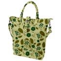 Folk flowers art pattern Floral  Buckle Top Tote Bag View1