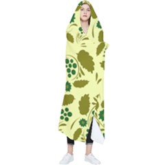 Folk Flowers Art Pattern Floral  Wearable Blanket by Eskimos