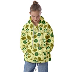 Folk Flowers Art Pattern Floral  Kids  Oversized Hoodie by Eskimos