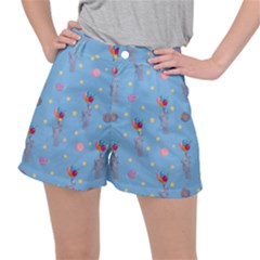 Baby Elephant Flying On Balloons Ripstop Shorts by SychEva